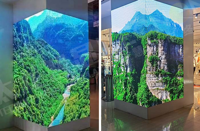 斐樂吉林松原三面轉(zhuǎn)角 P4 LED 屏：多維視角重塑商業(yè)視覺新高度